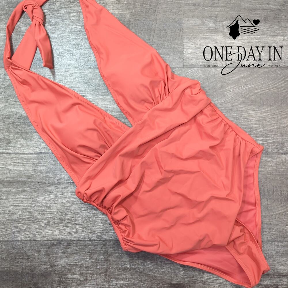 Cupshe Halter Tummy Control One Piece Swimsuit Size XXL